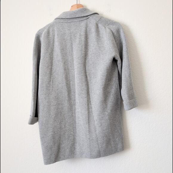 J. CREW Sophie Open Front Sweater Blazer Heather Gray Size XS Womens Excellent - Picture 7 of 12